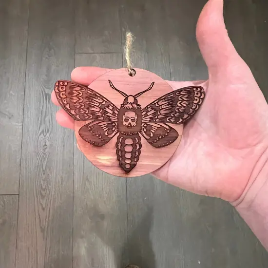 Deaths Head Hawk Moth - Cedar Ornament {4}