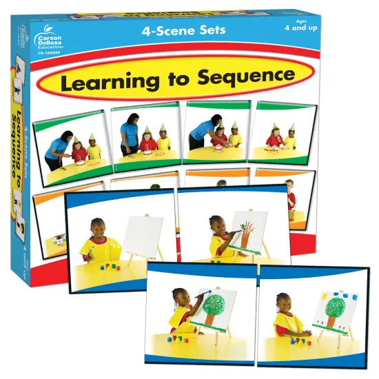 Carson Dellosa Learning to Sequence for Kids Puzzle, 4-Scene Sets With 12 Picture Board Stories, Pre-Reading Toddler Games, Preschool Learning Activities Ages 4 and Up {1}