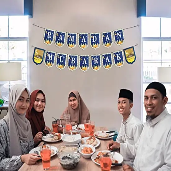 Ramadan decorations for home - Ramadan decorations set ( lights -Ramadan banner and balloons )& Eid decoration -Ramadan gifts for kids Ramadan decor زينة رمضان كريم ديكور {3}