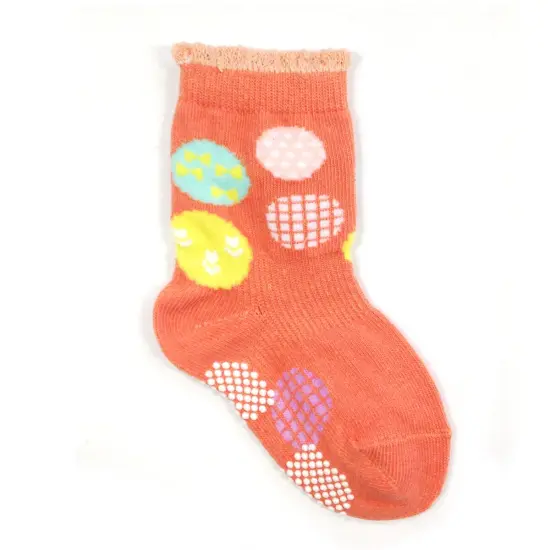 Wrapables Peek A Boo Animal Non-Skid Toddler Socks (Set of 6), Cat and Duck Large {4}