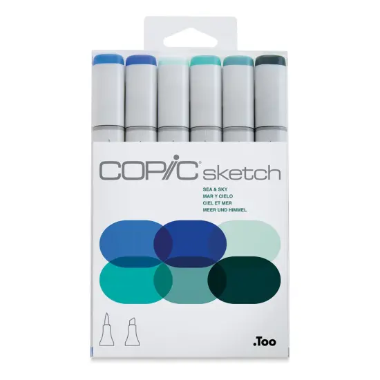 Copic Sketch Marker Set - Sea & Sky Colors, Set of 6 {2}