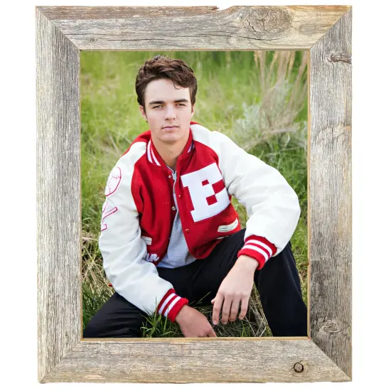 Rustic Farmhouse Standard 6 in. x 9 in. Tabletop Reclaimed Wood Picture Frame Grey {4}