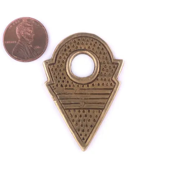 The Bead Chest Antique Brass Talhakimt Arrow Pendant {2}