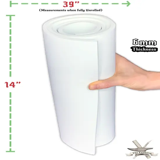 EVA Foam Cosplay | 14" x 39" Sheet | Ultra High Density 85kg/m3 | by The Foamory White {1}