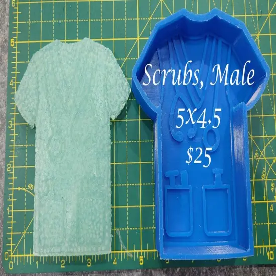 Scrubs - Male - Silicone Freshie Mold {1}