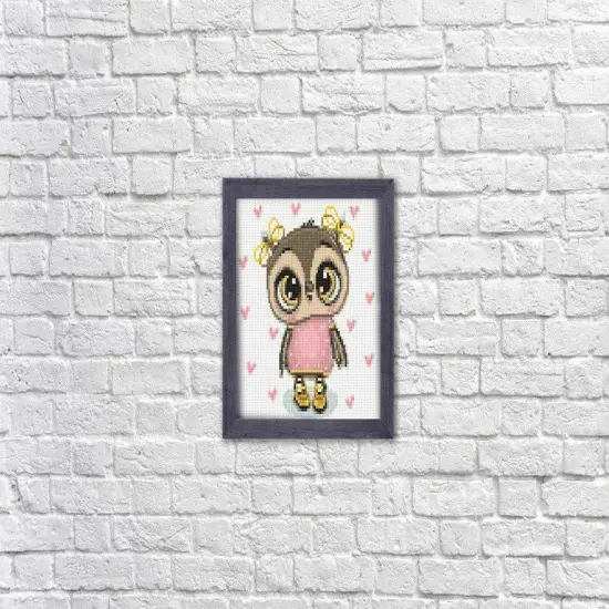 Owl Nika CS2374 7.9 x 7.9 inches Wizardi Diamond Painting Kit {1}