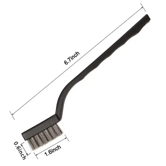 12x Mini Wire Brush Micro Stainless Steel Brass Rust Remover Clean Polishing {2}