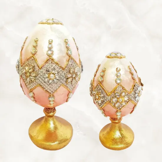 Easter Decorations - Capiz Jeweled Egg Stand&nbsp;for Easter {2}