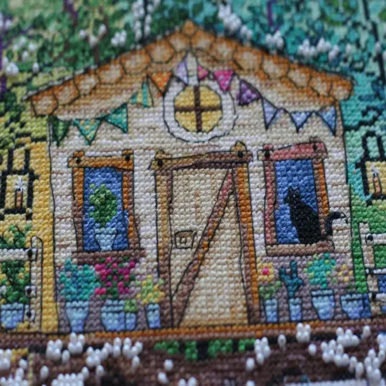 Cross-stitch kit Cat house {3}