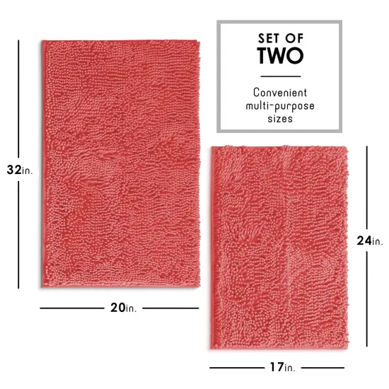 Hearth & Harbor Chenille Bath Mat Rose {6}