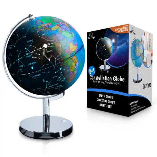 USA Toyz Illuminated Globe for Kids Learning - 9" Diameter {1}