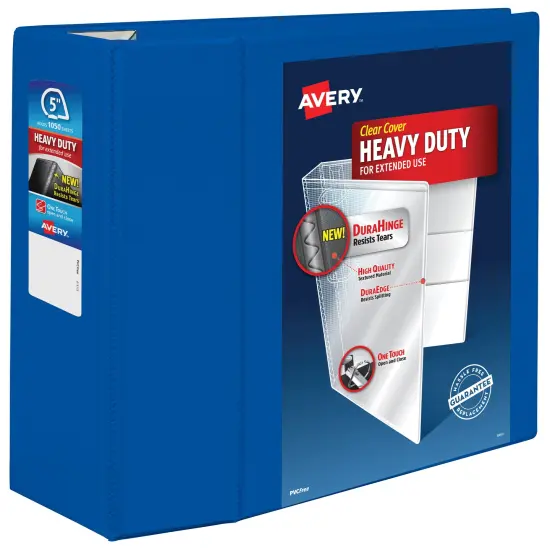 Avery Heavy-Duty View 3 Ring Binder, 5" One Touch EZD Rings, 2.3/4.8" Spine, 1 Pacific Blue Binder (79817) {1}