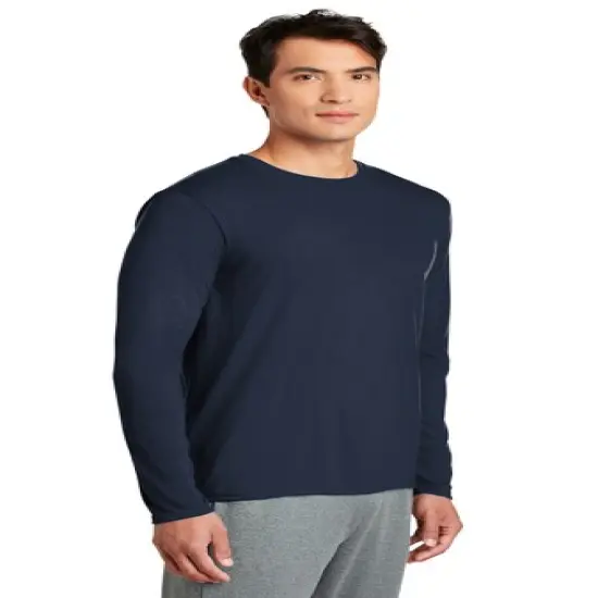 Gildan&reg; Softstyle Long Sleeve T-Shirt Navy {6}