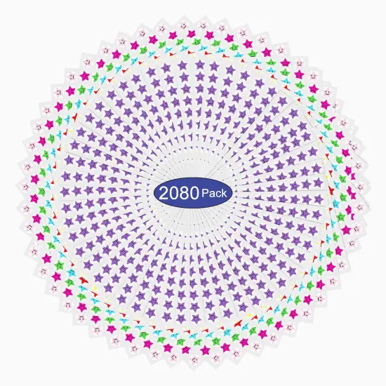 66 Pieces Incentive Chart with 2080 Reward Star Stickers for Kids Students Classroom Behavior, Animal & Marine Theme {4}