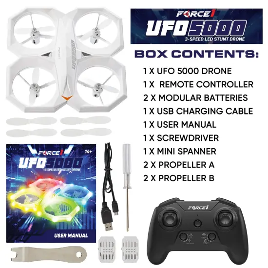 Force1 UFO 5000 LED Mini Drone for Kids {6}