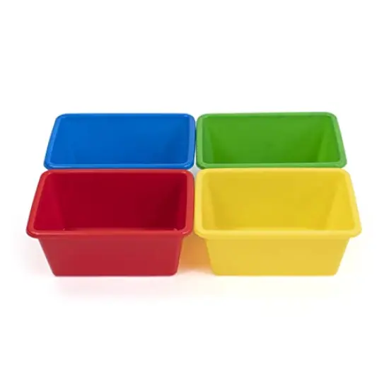 Humble Crew Small Plastic Storage Bins, Set of 4, Primary Colors {6}