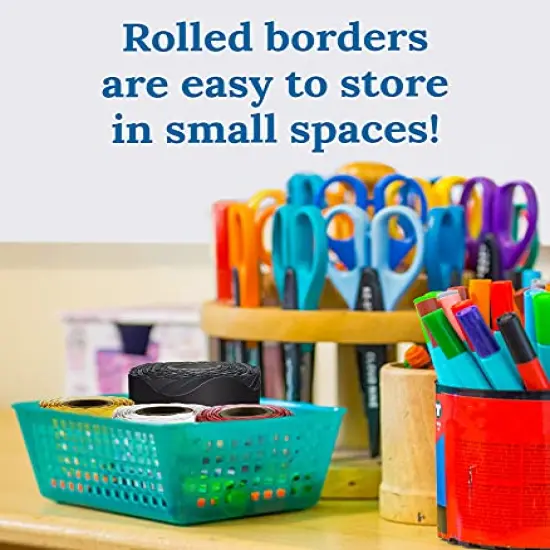 65 Feet Black Bulletin Board Borders, Scalloped Border Trim, Rolled Classroom Borders for Bulletin Board, White Board, Cork Board, Locker, and Classroom D&eacute;cor {5}