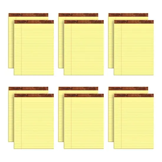 TOPS 8.5 x 11 Legal Pads, 12 Pack, The Legal Pad Brand, Wide Ruled, Yellow Paper, 50 Sheets Per Writing Pad, Made in the USA (7532) {1}