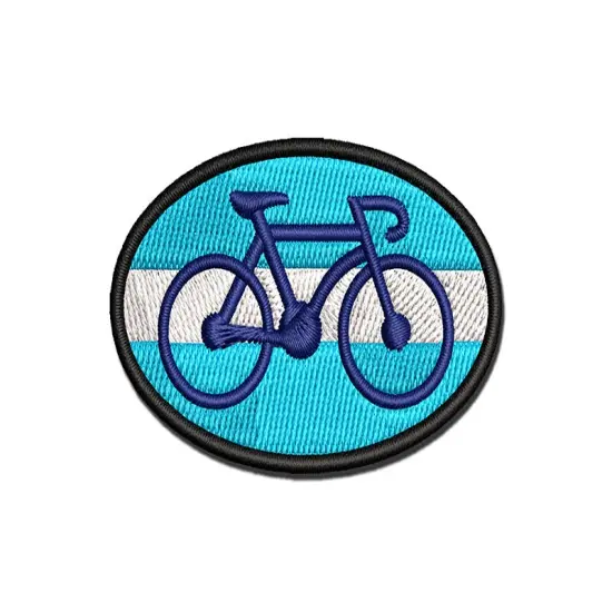 Racing Bike Bicycle Cyclist Cycling Multi-Color Embroidered Iron-On or Hook & Loop Patch Applique {1}