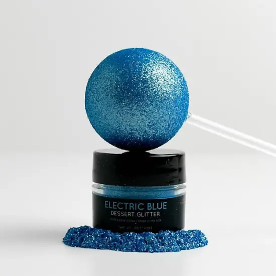 Shine Dessert Glitter: "Electric Blue" - Bright Blue - Edible Dessert Glitter {1}