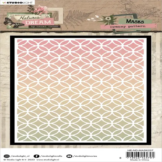 Studio Light HEN Natures Dream 5.9"X8.25" Stencil-Nr. 237, Dreamy Pattern {3}