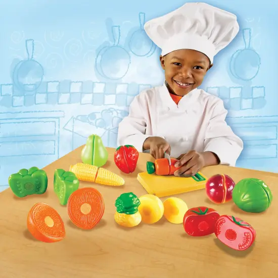 Learning Resources Pretend Play Sliceable Fruits and Veggies - 23 Pieces {3}