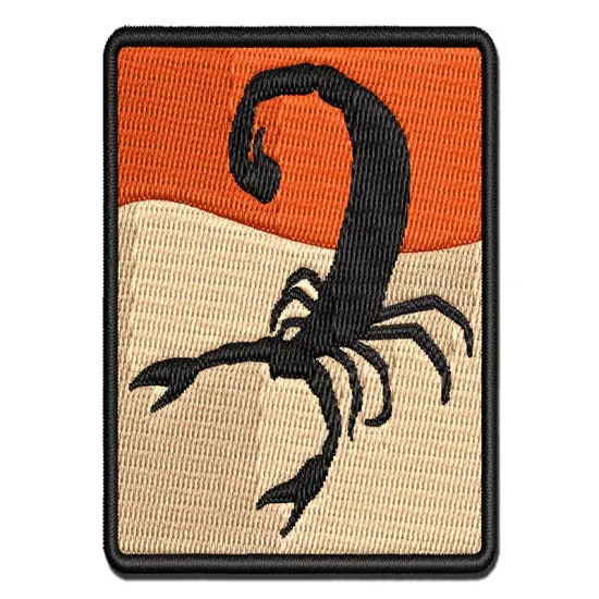 Scorpion Insect Solid Multi-Color Embroidered Iron-On or Hook & Loop Patch Applique {1}