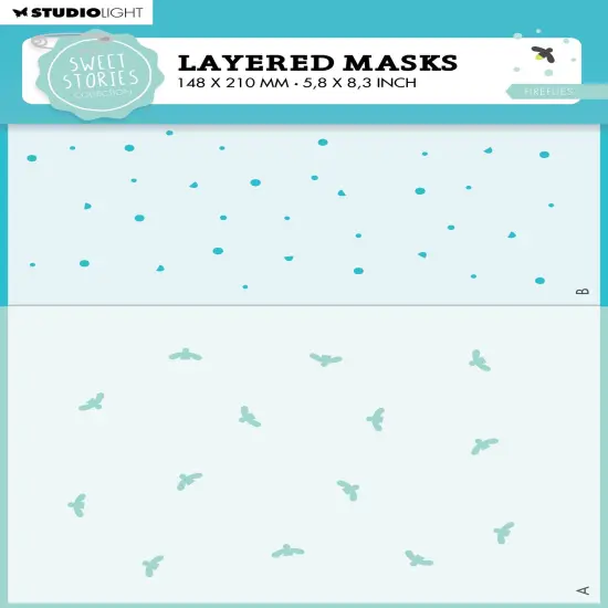 Studio Light Sweet Stories 5.9"X8.25" Stencil-Nr. 244, Fireflies {1}