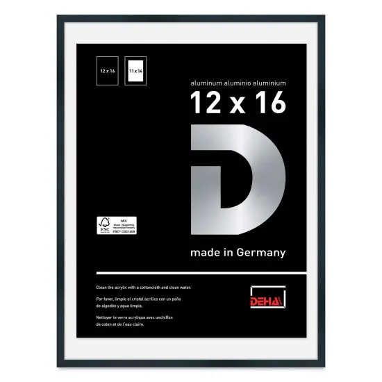 Deha Design Tribeca Frame - Black, 12" x 16", 11" x 14" Mat {1}