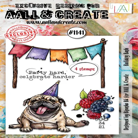 AALL And Create A6 Photopolymer Clear Stamp Set-Bulldog Bash {1}