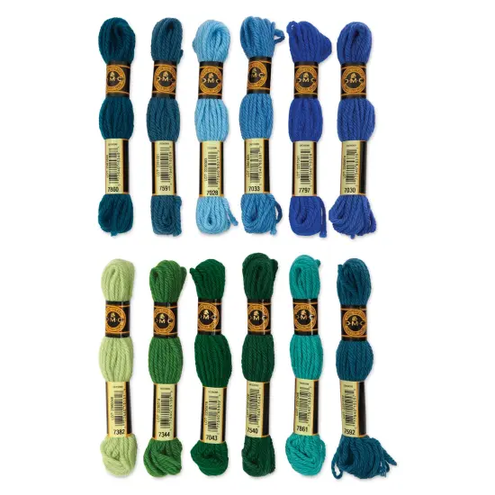 DMC Tapestry Wool - Ocean & Sky, 8 m, Set of 12 {1}