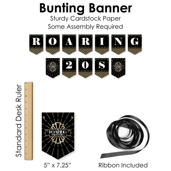 Big Dot of Happiness Roaring 20&rsquo;s - DIY 1920s Art Deco Jazz Party Signs - Snack Bar Decorations Kit - 50 Pieces {7}