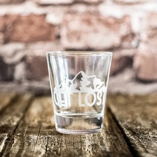 2oz Get Lost Shot glass {1}