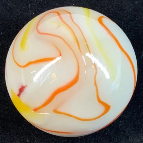 Toe Breaker 50mm (2") GELATO White Swirl Marbles glass Toebreaker HUGE {4}