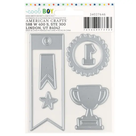 Pebbles Cool Boy Metal Die Set-6/Pkg {3}