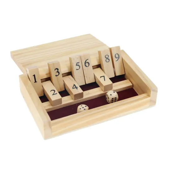 WE Games Mini 9 Number Shut The Box Game Wooden - 5.5 inches {1}