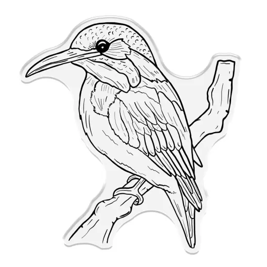 Nature's Garden Kingfisher Stamp And Metal Die-Blue Lightning {4}