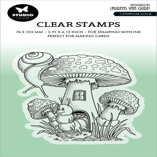 Studio Light Clear Stamps By Laurens Van Gurp-Nr. 536, Caterpillar Scene {1}