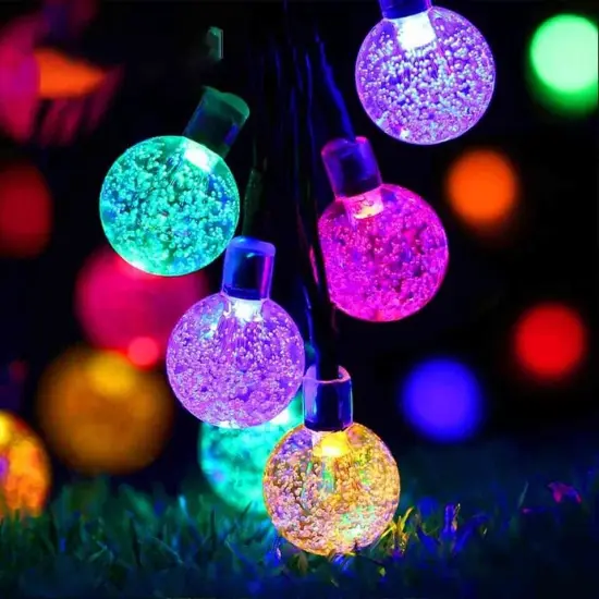 23Ft 50 LED Outdoor Solar Powered String Lights for Patio Yard Porch Party Decor Yellow {2}