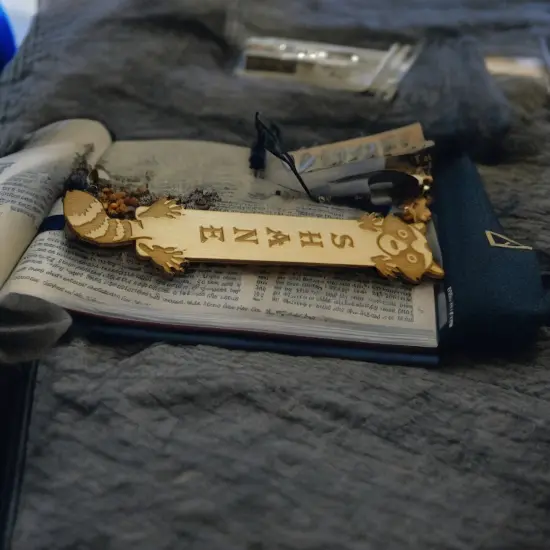 Bookmark - CUSTOMIZABLE - Raccoon - Birch Wood {5}