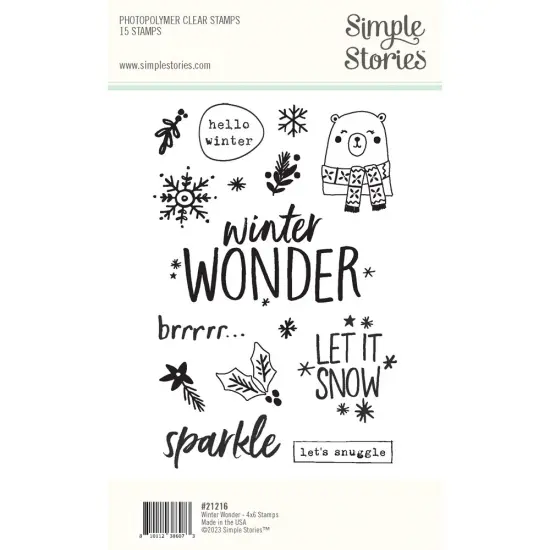 Winter Wonder Photopolymer Clear Stamps-15/Pkg {3}