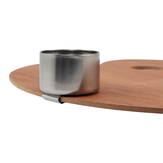 Creative Mark Stainless Steel Palette Cup 100ml, 3 Pack with Sturdy Clip for Palette Attachment- 2-3/8" Diameter Paint Cup for Artists, Students, Professionals {5}