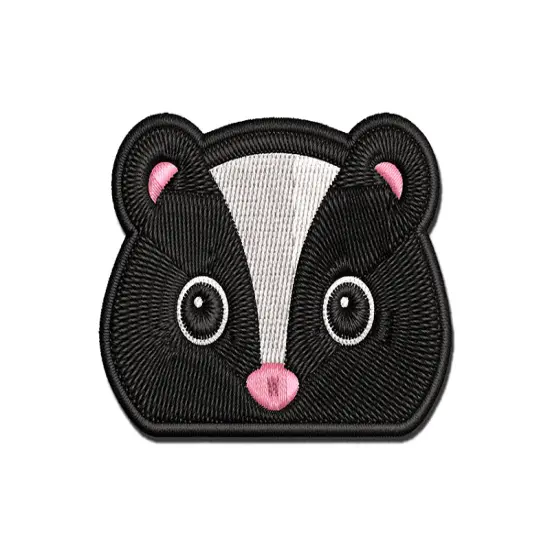 Peeking Skunk Multi-Color Embroidered Iron-On or Hook & Loop Patch Applique {1}