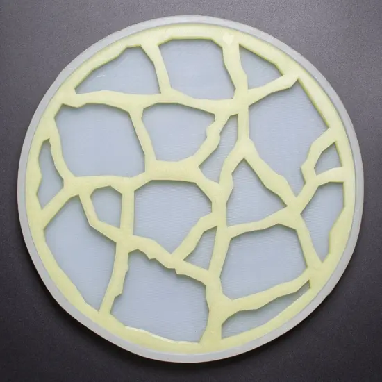 Handmade 8 inch Geode Agate Tray 2-Part Silicone Mold {1}