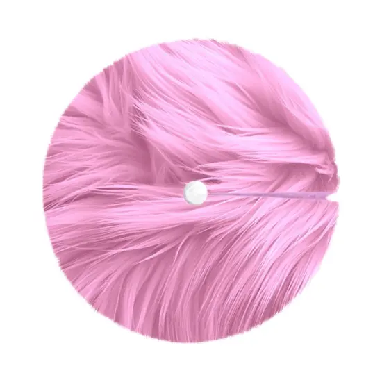 FabricLA 60" Baby Pink Faux Fur Christmas Tree Skirt - Fluffy Plush Tree Skirt (152cm) for Holiday Decorations {2}