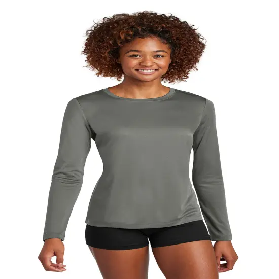 Sport-Tek&reg; Ladies Pro Long Sleeve T-shirts For Adult Dark smoke grey {1}
