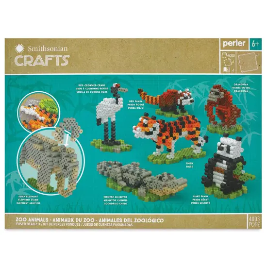 Perler Smithsonian Crafts Fused Bead Kit - Zoo Animals {1}