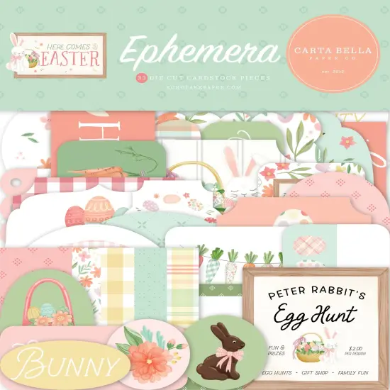 Carta Bella Cardstock Ephemera 33/Pkg-Icons, Here Comes Easter {1}