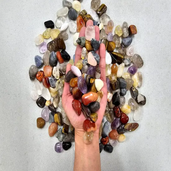 Tumbled Stones Mix - Natural & Dyed {3}