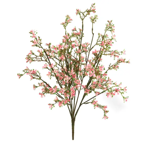 12-Pack: 22" Mini Pink Flower Bush with 14 Sprays {1}